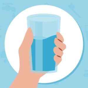 コップを持っている手