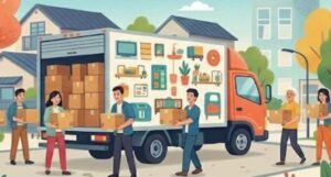 引っ越ししている人々